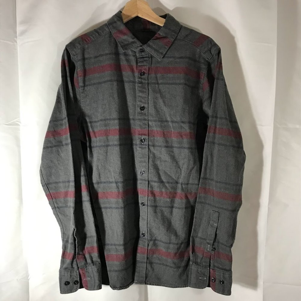 The North Face Shirt Men's Medium Grey Stripe
